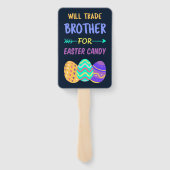 Zal broeder ruilen voor paasmaaltijd Snoep I Handwaaier (Achterkant)