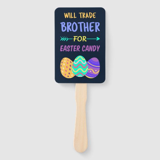 Zal broeder ruilen voor paasmaaltijd Snoep I Handwaaier (Voorkant)