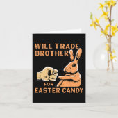 Zal broeder ruilen voor Pasen Snoep Kaart (Gele Bloem)