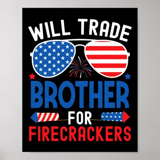 Zal broeder ruilen voor vuurwerk Grappig 4e van J Poster (Voorkant)
