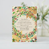 Zal bruidsmeisje goud bloemenivoor Stippen groen Kaart (Staand voorkant)