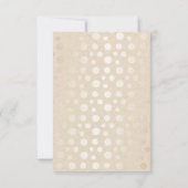 Zal bruidsmeisje goud bloemenivoor Stippen groen Kaart (Achterkant)