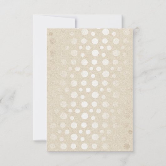 Zal bruidsmeisje goud bloemenivoor Stippen groen Kaart (Achterkant)