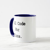 zal code schrijven voor pizza mok (Voorkant links)