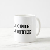 Zal code voor koffie geven koffiemok (Voorkant rechts)