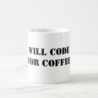 Zal code voor koffie geven koffiemok