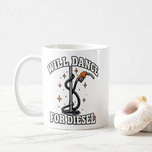 Zal Dansen Voor Diesel Grappige Trucker T-Shirt Koffiemok