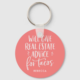 Zal de eigenlijke Estate Adviseren voor Tacos Funn Sleutelhanger