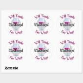 Zal de man ruilen voor wijn ronde sticker (Vel)