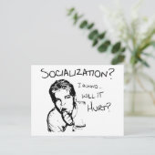 Zal de socialisatie Hurt? Briefkaart (Staand voorkant)