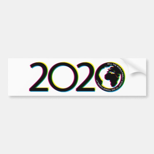 Zal de wereld eindelijk duidelijk beginnen te zien bumpersticker (Voorkant)