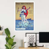 Zal dit doorgaan? Doe mee aan de marine (US02287) Poster (Thuiskantoor)