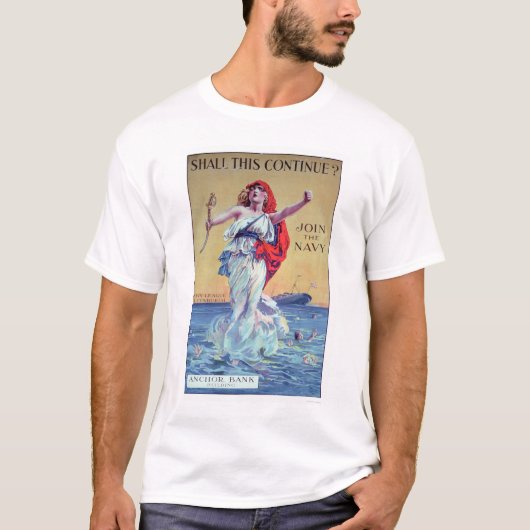 Zal dit doorgaan?  Doe mee aan de marine (US02287) T-shirt (Voorkant)