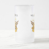 Zal draaien voor bier, lopend ontwerp matglas bierpul (Center)