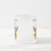 Zal draaien voor bier, lopend ontwerp matglas koffiemok (Center)