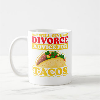 Zal echtscheidingsadvies geven voor taco's geschei koffiemok
