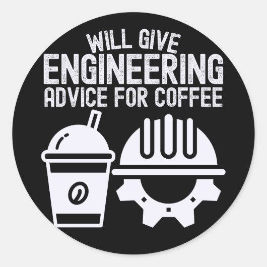 Zal Engineering advies geven voor koffie Ronde Sticker (Voorkant)