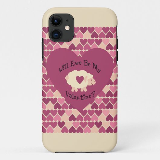 Zal Ewe mijn Valentijn zijn? Achtergrond hart Case-Mate iPhone Case (Achterkant)