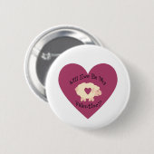 Zal Ewe mijn Valentijn zijn? Ronde Button 5,7 Cm (Voorkant /achterkant)
