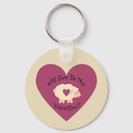 Zal Ewe mijn Valentijn zijn? Sleutelhanger