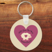 Zal Ewe mijn Valentijn zijn? Sleutelhanger (Voorkant)