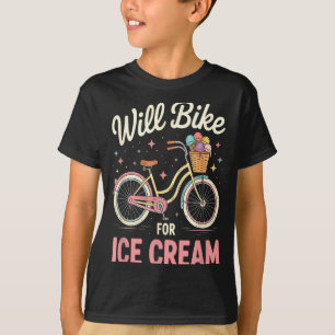 Zal fietsen voor ijs voor meisjes mannen vrouwen g t-shirt