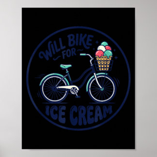Zal Fietsen voor IJskoude Klassieke Fiets IJsliefh Poster