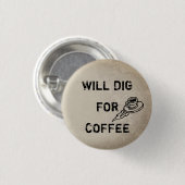 Zal graven voor koffie ronde button 3,2 cm (Voorkant /achterkant)