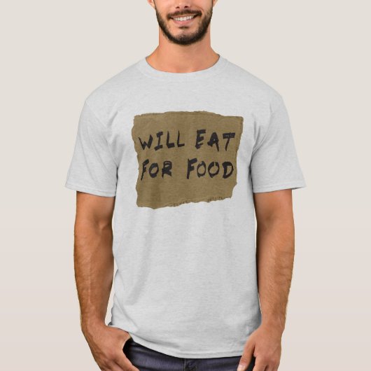 Zal het bord voor voedselkarton eten t-shirt (Voorkant)