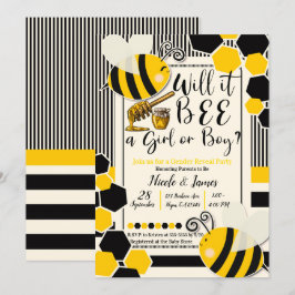 Zal het een bijenjong zijn Baby Shower Geslacht Re Kaart