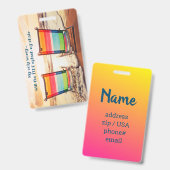 Zal het getij mijn stoel spatten - Bagagelabel Badge (Voor- en achterkant)