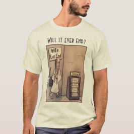 Zal het ooit Mannen T-Shirt Zand beëindigen
