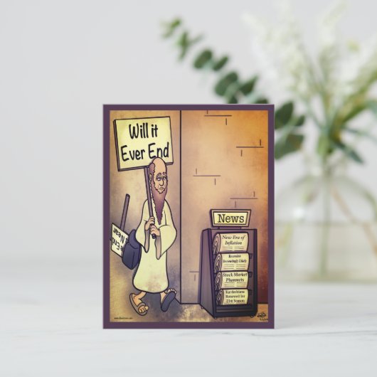 Zal het ooit Poster beëindigen Briefkaart (Staand voorkant)