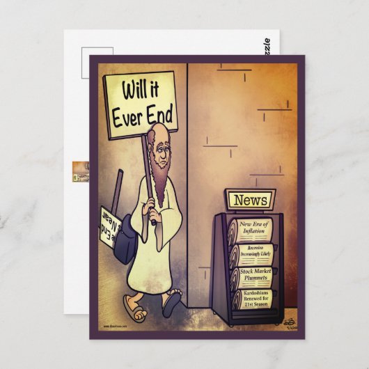 Zal het ooit Poster beëindigen Briefkaart (Voorkant / Achterkant)