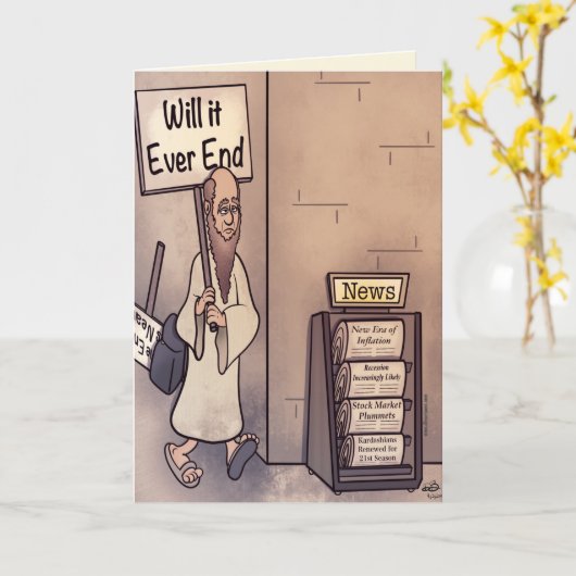 Zal het ooit Wenskaart beëindigen Kaart (Gele Bloem)