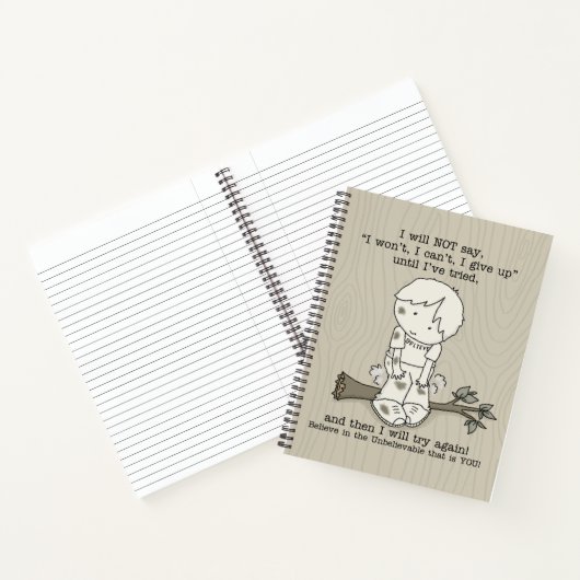 Zal het opnieuw proberen notitieboek (Binnen)