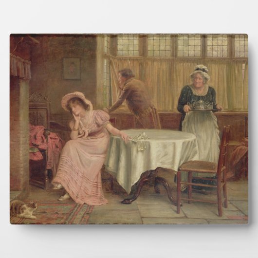 'Zal hij komen' (olie op canvas) Fotoplaat (Voorkant)