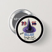 Zal Hillary in 2016 lopen? Ronde Button 5,7 Cm (Voorkant /achterkant)