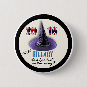 Zal Hillary in 2016 lopen? Ronde Button 5,7 Cm