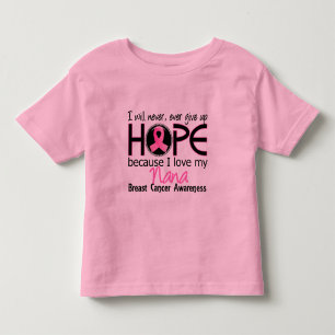Zal Hope Nana Breast Cancer nooit opgeven Kinder Shirts