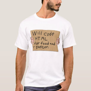 Zal html coderen voor voedsel en/of onderdak. kart t-shirt