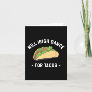 Zal Iers Dansen Voor Tacos St. Patrick's Day Shamr Kaart