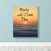 Zal ik de Bijbelverse met de oceaan zoeken? Canvas Afdruk (Insitu (Houten vloer))