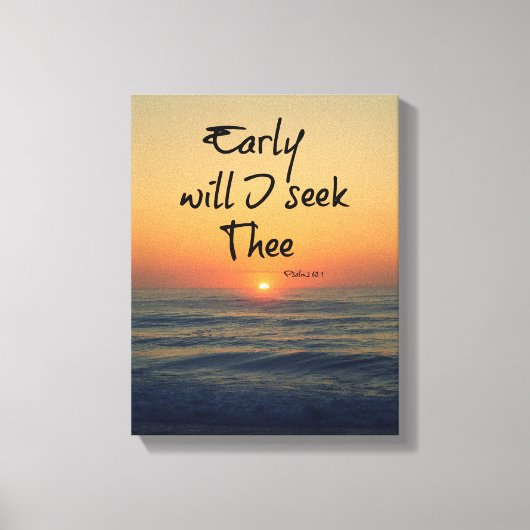 Zal ik de Bijbelverse met de oceaan zoeken? Canvas Afdruk (Voorkant)