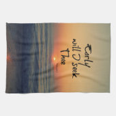 Zal ik de Bijbelverse met de oceaan zoeken? Theedoek (Horizontaal)