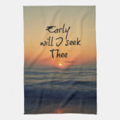 Zal ik de Bijbelverse met de oceaan zoeken? Theedoek (Verticaal)