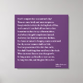 Zal ik dit vergelijken met een zomerdag? sonnet 18 canvas afdruk (Voorkant)