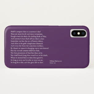 Zal ik dit vergelijken met een zomerdag? sonnet 18 Case-Mate iPhone case