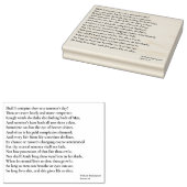 Zal ik dit vergelijken met een zomerdag? sonnet 18 rubberstempel (Gestempeld)