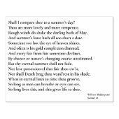 Zal ik dit vergelijken met een zomerdag? sonnet 18 rubberstempel (Afrduk)